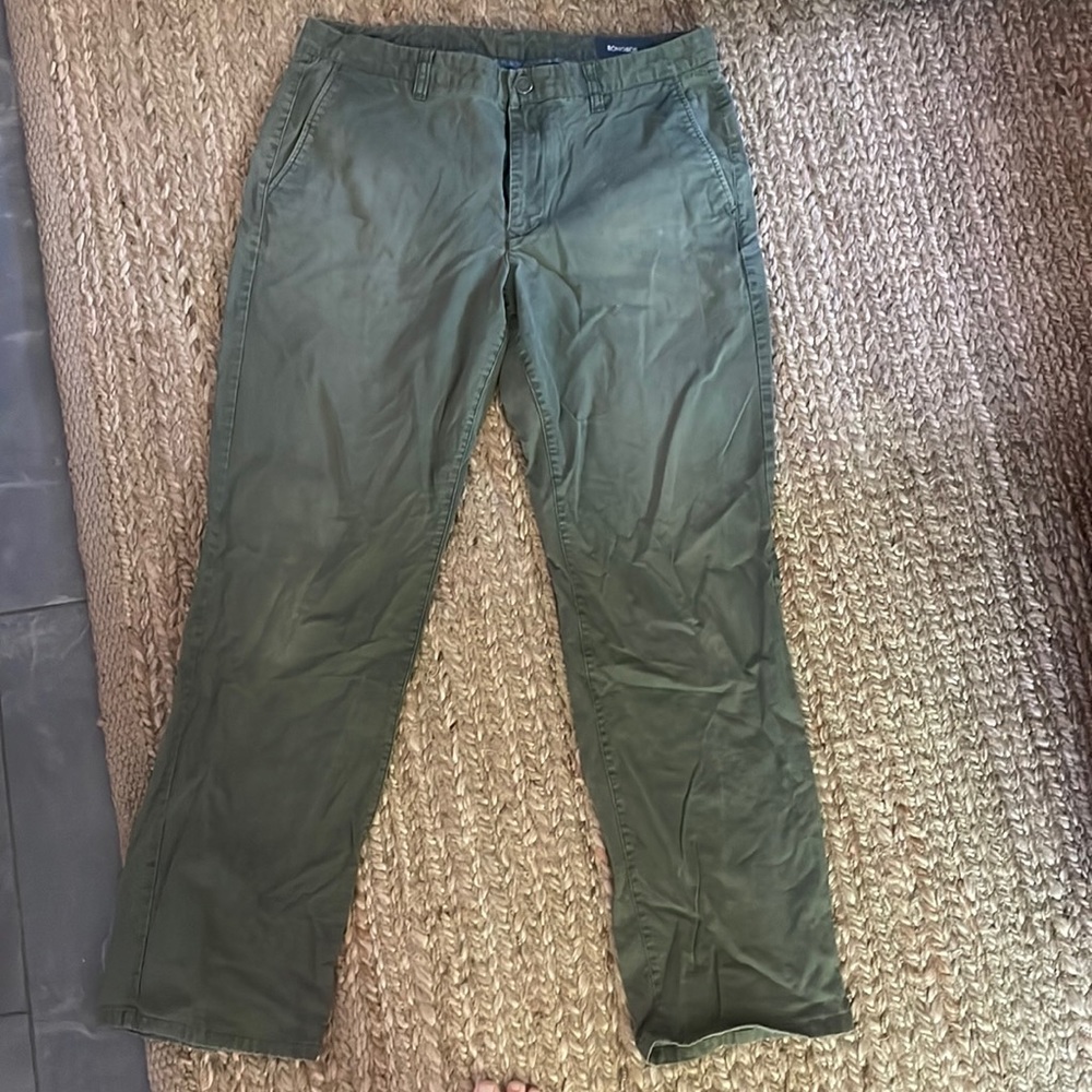 BONOBOS 35/32 STRAIGHT LEG CHINO OLIVE GREEN